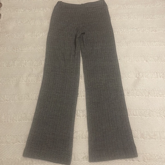 Terra Michaels herringbone pants charcoal gray soft flare legs women size 6 - Picture 9 of 15